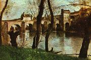 The Bridge at Mantes camille corot